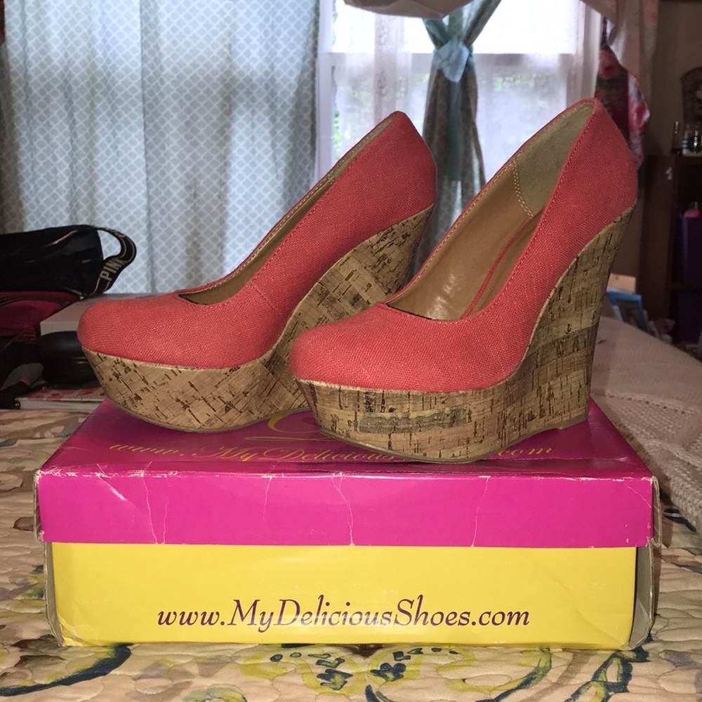 Pink Platform Wedges